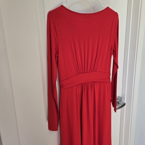 (Tall) NWT Boden Abigail Red Long Sleeve Jersey Dress Sz 6L - Picture 12 of 16